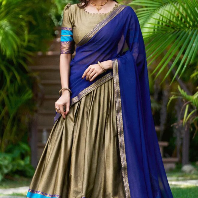 Explore Authentic Ethnic Style with Gulbhahar’s Half Saree Online Shopping