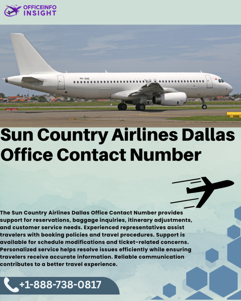 Sun Country Airlines Dallas Office Contact Number +1-888-738-0817