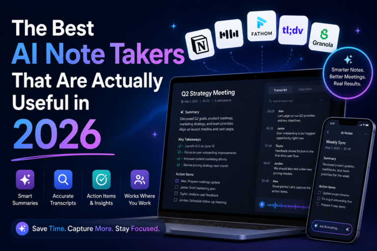 The Best AI Note Takers That Are Actually Useful in 2026