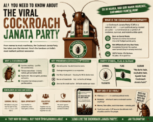 Everything You Need to Know About the Viral Cockroach Janata Party