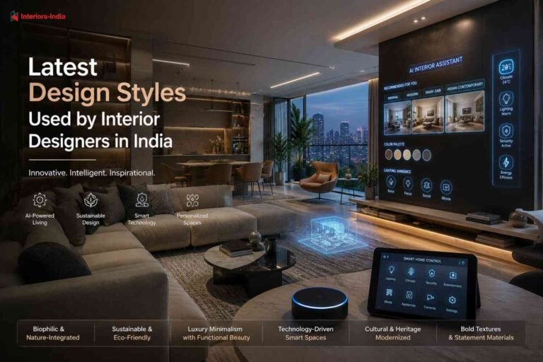 Latest Design Styles Used by Interior Designers in India
