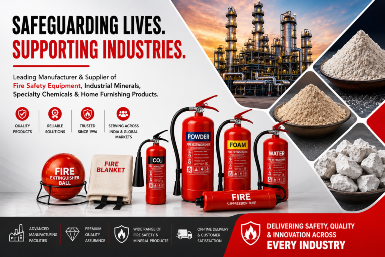 Speciality Geochem – Leading Manufacturer of Industrial Minerals, Fire Safety Equipment & Home Furnishings in India
