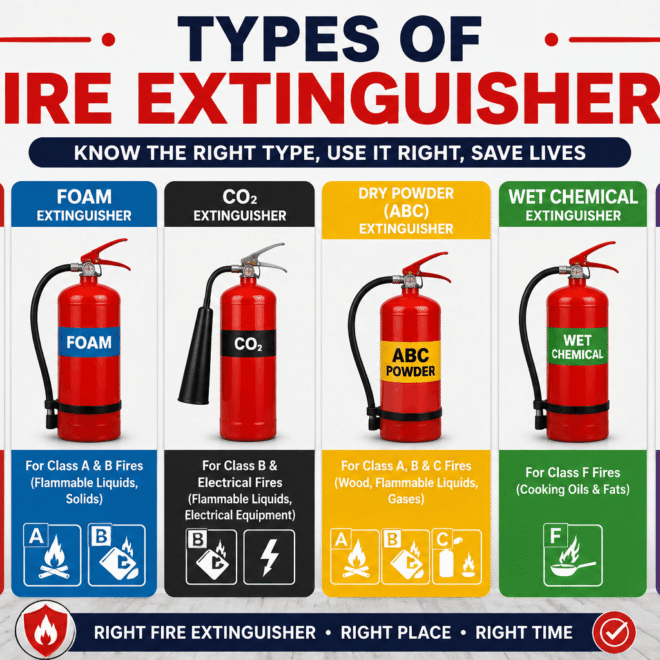 Understanding Types of Fire Extinguishers: Which One Is Right for Your Fire Risk?
