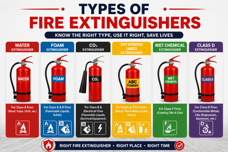 Understanding Types of Fire Extinguishers: Which One Is Right for Your Fire Risk?