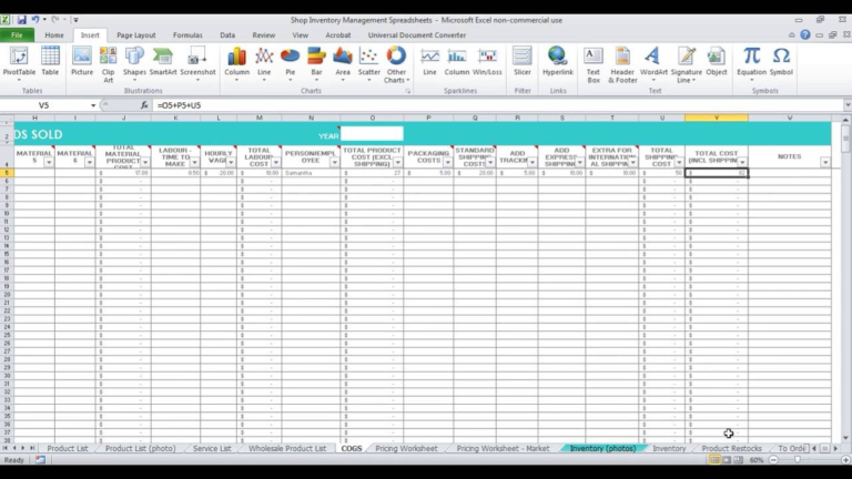 Excel Shopping List & Recruitment Budget Template Excel | Free Excel Planning Guide