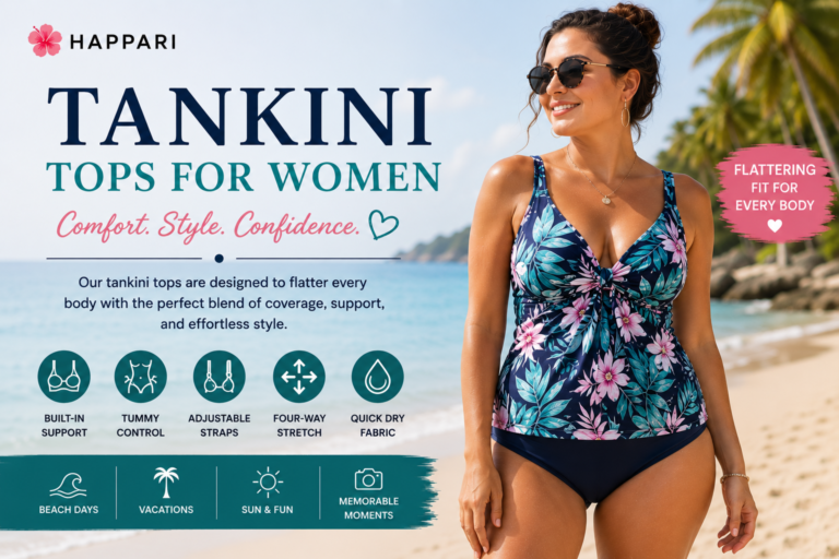 Tankini Tops for Women | Stylish Women’s Swimwear | Happari