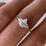 The Refined Elegance of Pear Cut Lab Grown Diamond Rings