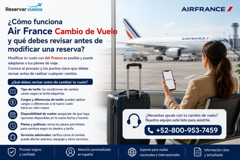¿Cómo funciona Air France Cambio de Vuelo y qué debes revisar antes de modificar una reserva?