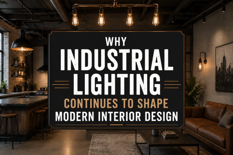 Why Industrial Lighting Continues to Shape Modern Interior Design